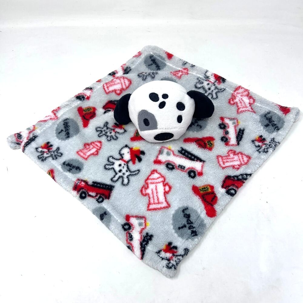 Swiggles Dalmatian Lovey Puppy Dog Plush‎ Fire Trucks Gray Red Security Blanket